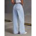 Women's Clothing Summer New Jeans Women's Clothing Hot Selling High Waist Straight Loose Long Pants_mkmklike.com
