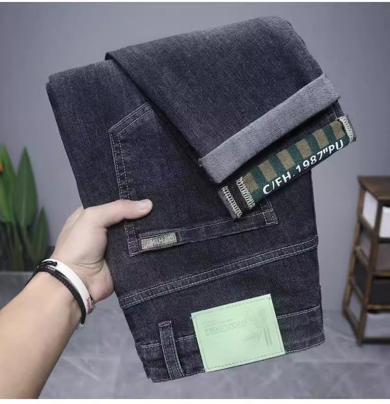 Neo-Vintage Selvedge Denim - Japanese Twill 9/10 Length Trousers With Raw Hem Finish (Unisex Anti-Fit Silhouette)_mkmklike.com