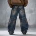 Vintage Washed Straight-Leg Jeans – American Streetwear Distressed Denim With Hand-Painted Fading (Relaxed Fit, Low Waist, No Stretch)_mkmklike.com