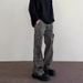 Men's Multi-Pocket Cargo Jeans – American Streetwear Style, Wide Leg & Straight Fit, Utility Pants For Urban Fashion_mkmklike.com