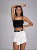 Women's Clothing Women's denim shorts skirt high waist versatile slim fit skirt pants_mkmklike.com