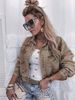 Trendy Studded Denim Jacket – Long Sleeve Cropped Style With Notch Collar (Khaki/Dusty Pink/Army Green, XS-L)_mkmklike.com
