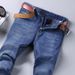 Men's Clothing Middle Aged And Young Men's Jeans Straight Slim Business Fashion All Match Gentleman Stretch Men's Casual Trousers_mkmklike.com