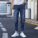 Washed Denim Trousers, Youth Elastic Slim Pants, Suitable For All Seasons_mkmklike.com