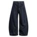 Pure Cross-Border American Style Sickle Banana Jeans Silhouette Retro Slightly Flared Straight Wide-Leg Scimitar_mkmklike.com