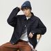 Northfold Vintage Raw Topstitch Design Men's Denim Jacket Autumn Loose Fit Trendy Brand Casual Double Pocket Workwear Coat_mkmklike.com