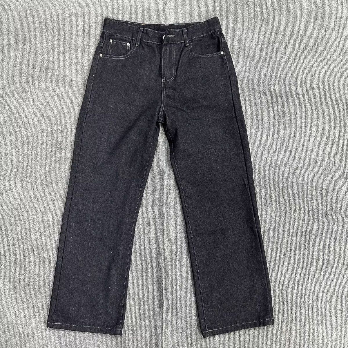 BOY New Color Jeans For Men American Retro Casual Trendy Brand Wide Leg High Street Loose Straight Pants Raw Denim_mkmklike.com