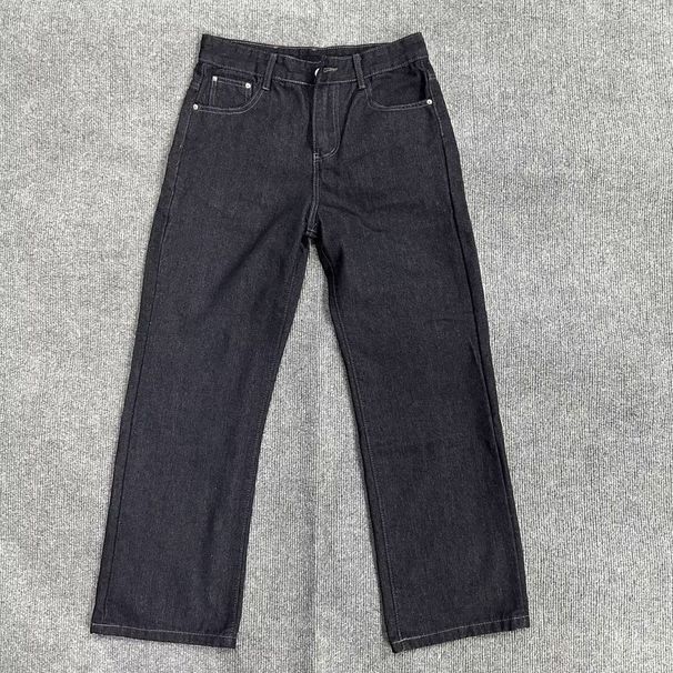 BOY New Color Jeans For Men American Retro Casual Trendy Brand Wide Leg High Street Loose Straight Pants Raw Denim_mkmklike.com