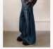 American Retro Cleanfit Cat Whisker Scimitar Jeans Men's And Women's High Street Loose Design Straight Wide-leg Trousers_mkmklike.com