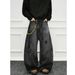 Vintage Distressed Denim Jeans – Oversized Relaxed Fit With Raw Hem & Ripped Details (S-3XL, Unisex Streetwear)_mkmklike.com