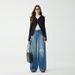 Women's Clothing High End Women's Loose Ripped Jeans Textured Pure Cotton Floor Length Straight Wide Leg Pants For Spring Autumn_mkmklike.com