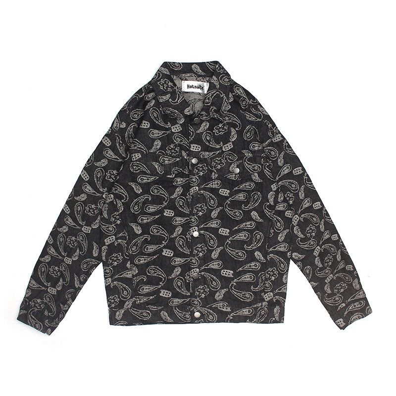 Pulse Pulse Ins Dark Style European And American High Street Hip-Hop Trdy Brand West Coast Paisley Loose Casual Dim Jacket For_mkmklike.com