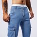 Versatile Cargo Pants Slim Fit Jogger Sweatpants Multi Pocket Casual Workwear All Season TM221_mkmklike.com