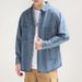 2025 Spring And Autumn New Cotton Korean Edition Trendy Cowboy Long Sleeve Shirt Men's Polo Top Cardigan Coat_mkmklike.com