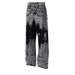 Men’s Washed Grey Wide-Leg Jeans – Vintage Faded Denim Pants, High Waist Loose Fit, Long Hem For Retro Street Style_mkmklike.com