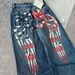 "Y2K Distressed Denim Pants – Embroidered Wide-Leg Jeans With Vintage Wash"_mkmklike.com