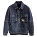 Autumn Winter High-End Multi-Pocket Workwear High Street Loose Turn-Down Collar American Retro Denim Jacket Men_mkmklike.com