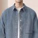 Workwear Denim Shirt, Men's Loose Plus Size Jacket, Cool And Stylish Shirt Jacket_mkmklike.com