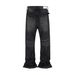 Vintage Washed High-Waisted Wide-Leg Distressed Jeans With Paint Splatter & Cat Whisker Details_mkmklike.com