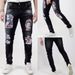 Men's Frosted Zipper Sports Jeans - Slim Fit Denim Pants With Unique Mona Lisa Wash (Greyish, S-XXXL)_mkmklike.com