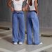 High Waist Straight Leg Jeans For Women - Sweet & Spicy Vintage Denim Pants (Gray/Deep Blue/Light Blue/Black)_mkmklike.com
