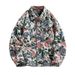 2025 Spring And Autumn New Shirt Jacket Fashion Trendy Brand Cotton Linen Coat Men's Versatile Floral Color_mkmklike.com