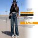 High-waisted Narrow Wide-leg Jeans For Women, Spring 2026 New Fashion, Floor-length, Loose, Slimming, Straight-leg Pants_mkmklike.com