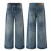 Vintage Washed Jeans – Cleanfit Staple With Subtle Flare & Whiskering (Men’s & Women’s, Mid-Rise, Non-Stretch, 86% Cotton, Classic Blue)_mkmklike.com