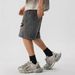 Men's Distressed Vintage Denim Shorts – American Retro Washed-Out 5-Inch Inseam Straight Cut With Rust & Ripped Details (Sizes M-4XL)_mkmklike.com