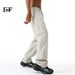 EF JEANS | 2024 New American Solid Color Large Pocket Overalls Light Grey Casual Loose Straight Jeans_mkmklike.com