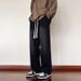 Nordmann Black Jeans For Men Spring And Autumn Loose Straight Oversize Trendy American High Street Wide Leg Pants_mkmklike.com