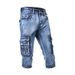 Men's Clothing Summer Thin Elastic Multi Pocket Workwear Shorts Slim Fit Denim Shorts Cropped Pants Casual Jeans For Men_mkmklike.com