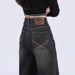 Retro High-Waisted Wide-Leg Jeans For Women, 2025 New Spring/Autumn Style, Petite American Loose Fit Narrow Straight_mkmklike.com