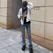 Nordmann American Style Basic Light Blue Flared Jeans Draped Versatile Casual Cleanfit Long Pants Men High Street_mkmklike.com