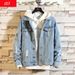Men's European And American Cross-Border New Solid Color Casual Denim Plus Size Korean Style Trendy Loose Jacket For Men_mkmklike.com