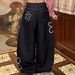 Unisex Embroidered Floral Jeans – Streetwear Baggy Denim Pants With Distressed Wash (Sizes S-XXXL)_mkmklike.com