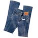 High-Waisted Retro Style Split Flared Jeans For Women Stretchy Slim Fit Straight Leg Floor-Length Unique Design_mkmklike.com