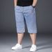 Loose Plus Denim Shorts Large Size Cropped Men's Trendy Versatile Summer Mid-Length Pants_mkmklike.com