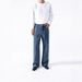 Men's Clothing Washed Structure Jeans Midweight Wide Leg Pants European American Minimalist Old Money Style Blue Black Cotton Jeans_mkmklike.com