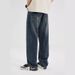 Men's Clothing & Archer 0603 & 2024 New Style Jeans American High Street Frosted Design Retro Trendy INS Versatile Wide Leg Pants_mkmklike.com