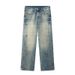 Nordmann Muqiu Clothing | American Street Style Cleanfit Washed Jeans Men's Trendy Brand Vintage Design Patchwork Long Pants_mkmklike.com