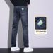 Slim-fit Straight Jeans Business Casual Stretch Slim-fit Men's Trousers Men's Trousers_mkmklike.com