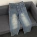 Men's High Street Washed Straight-Leg Jeans – Vintage Blue Denim Pants With Relaxed Fit (S-3XL, Classic Wash)_mkmklike.com