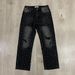 Pure American Style Trendy Brand Vale Valley Full Rhinestone Distressed Washed Vintage Pure Cotton Unisex Jeans_mkmklike.com