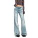 Women's Retro Low Rise Flared Jeans Stretchy Slimming Casual Fashion Office Lady Jeans For Autumn And Winter_mkmklike.com