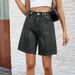 Women's Clothing Spring And Summer Washed Waist Adjustable Denim Shorts_mkmklike.com