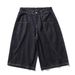 KOOSSOASIS American Vintage Denim Seven-Point Denim Shorts Men's And Women's Loose Straight Wide-Leg Eight-Point Pants Couple Casual Pants Tide_mkmklike.com