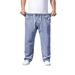 Men's Clothing Foreign Trade Large Size Autumn Thick Leg Wide Leg Jeans Men's Straight Loose Big Foot Trousers Wide Leg_mkmklike.com