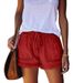 European And American Foreign Trade Cross-border Supply Elastic Waist Casual High-waisted Slimming Fringed Denim Shorts_mkmklike.com