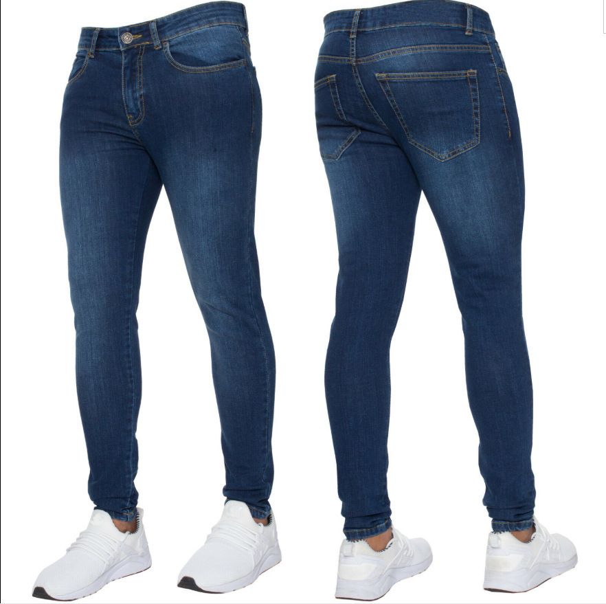 Men's Clothing Men's Slim Fit Stretch Jeans – Classic Elastic Denim Pants For Everyday Wear (Dark Blue, Light Blue, Black, S-XXXL)_mkmklike.com